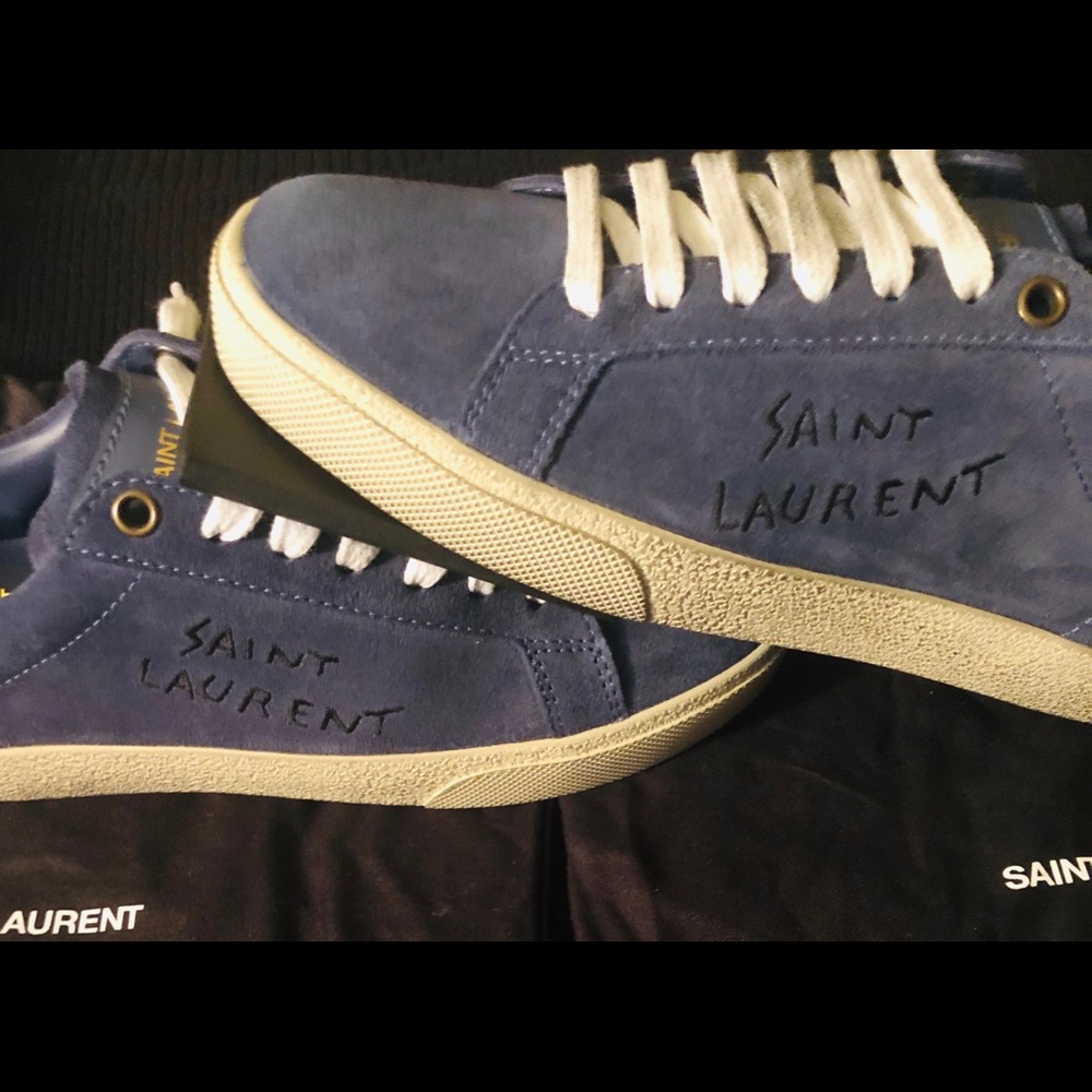 Saint laurent court sneakers blue sz 36